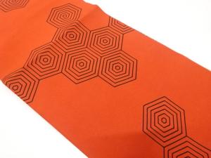 重ね亀甲模様　名古屋帯